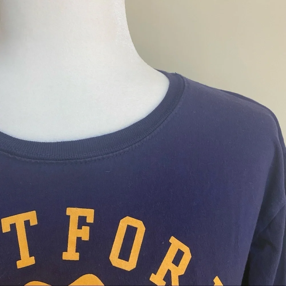 Harry Potter Platform 9 3/4 Blue and Gold Long Sleeve T Shirt Crop Top Size M - Picture 9 of 9